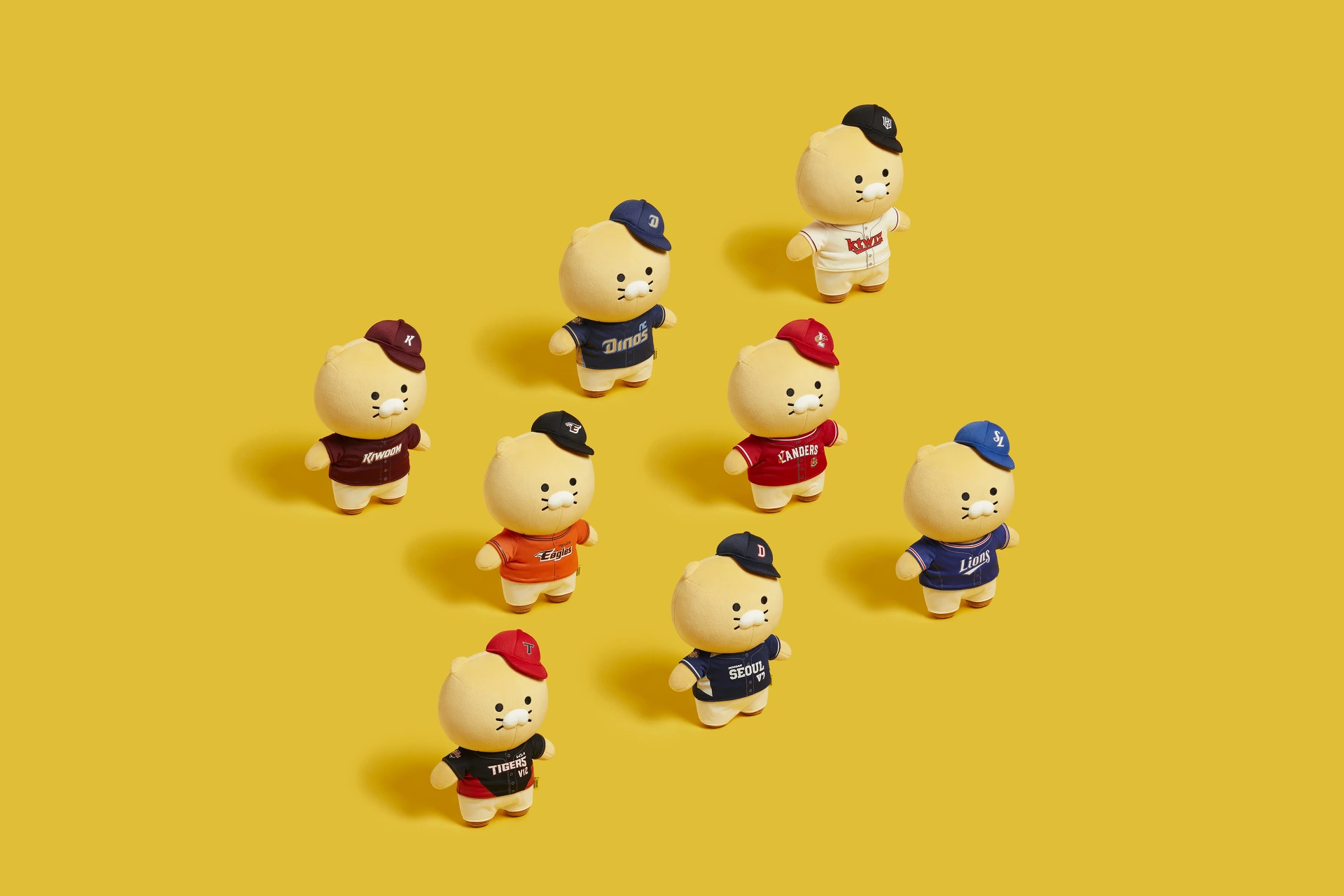 カカオ、カカオフレンズの 「チュンシギ」とプロ野球チームのコラボ