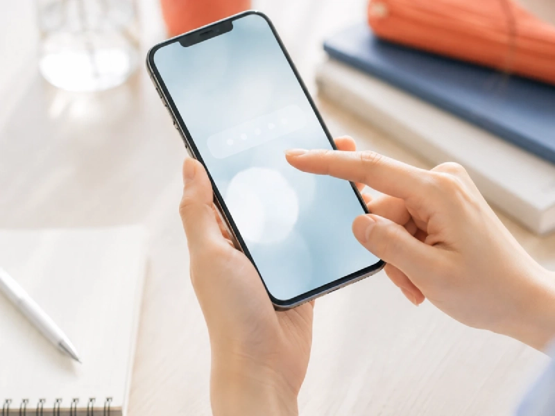 スマートフォンで韓国の電話番号によるSMS本人認証を行うイメージ
