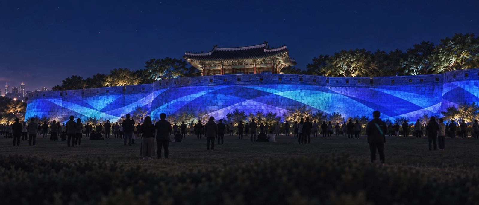 水原華城のライトアップが10月6日まで｜2026年メディアアートの時間・会場・行き方