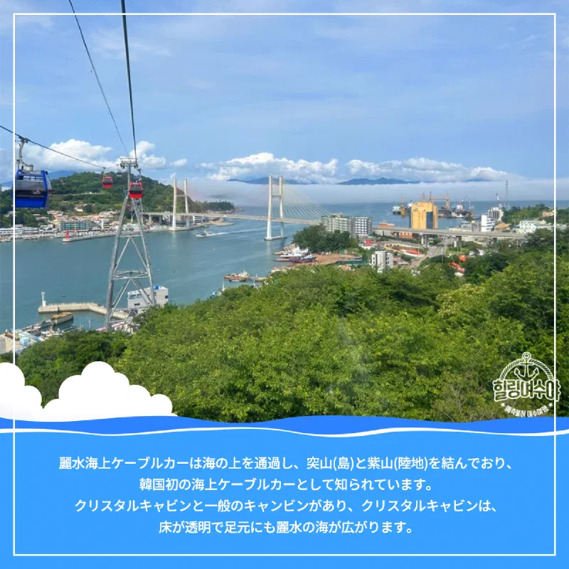 麗水満喫の1日!麗水海上ケーブルカー、海辺のカフェ、ハメル展示館